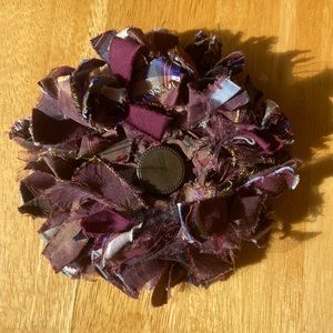 Krista Larson Maroon Flower Dress Pin